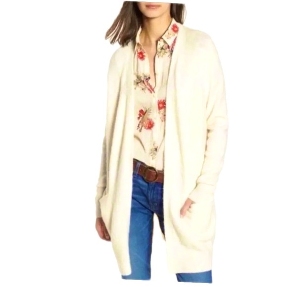 MADEWELL Kent Open Front Cardigan Sweater Antique Cream Women’s Sz XXS - Picture 2 of 8